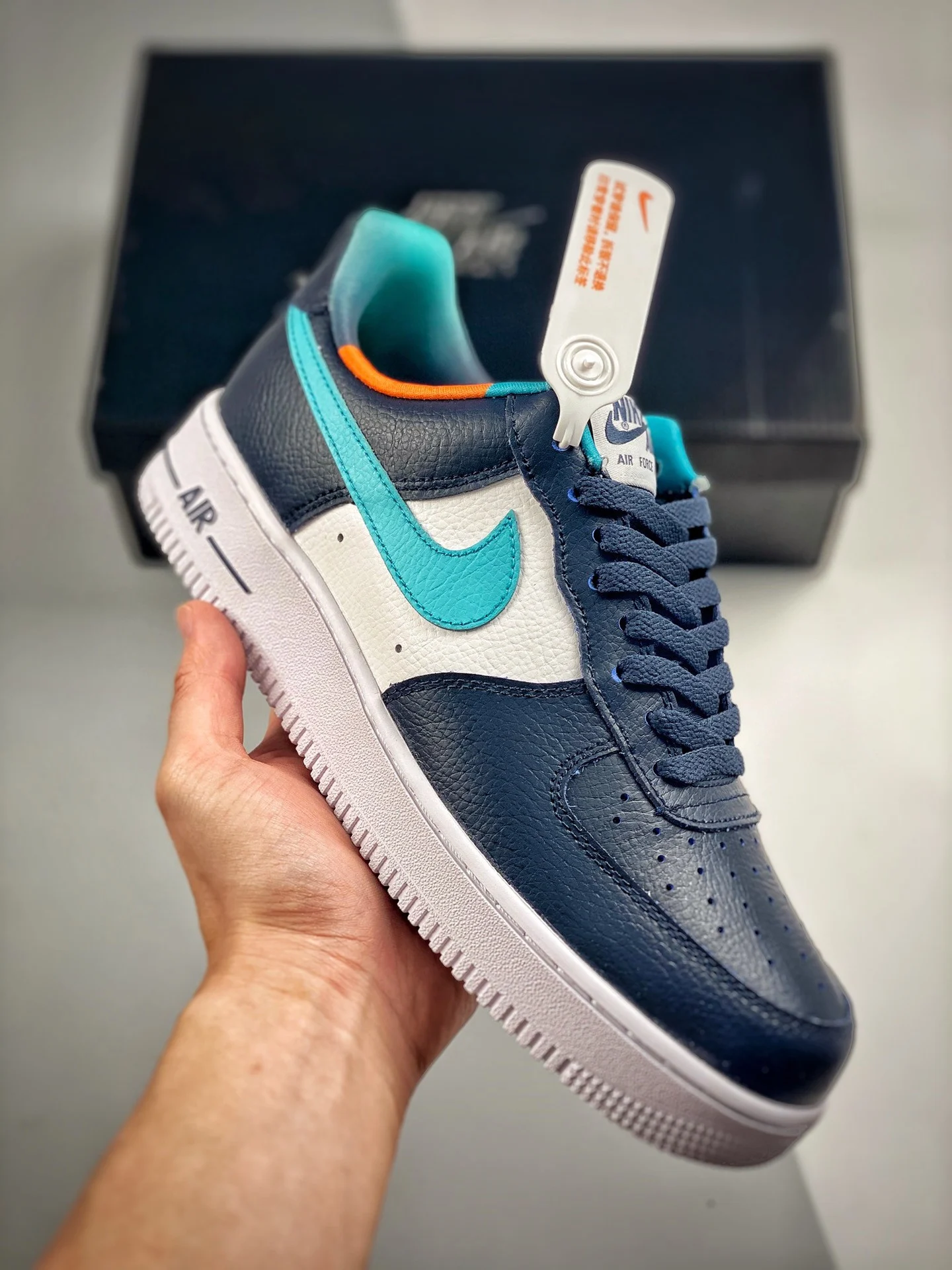 Nike Air Force 1 Low EMB Thunder Blue Washed Teal DM0109-400 For Sale