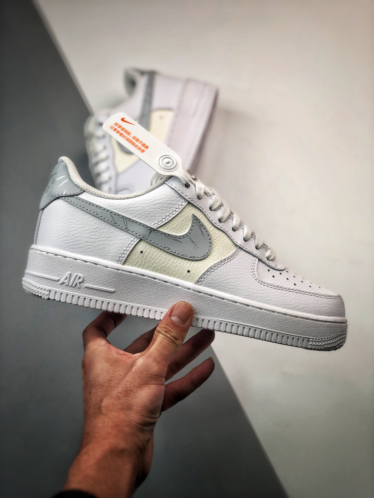 Nike Air Force 1 Low Mini Swooshes White Cream DV2237-100 For Sale