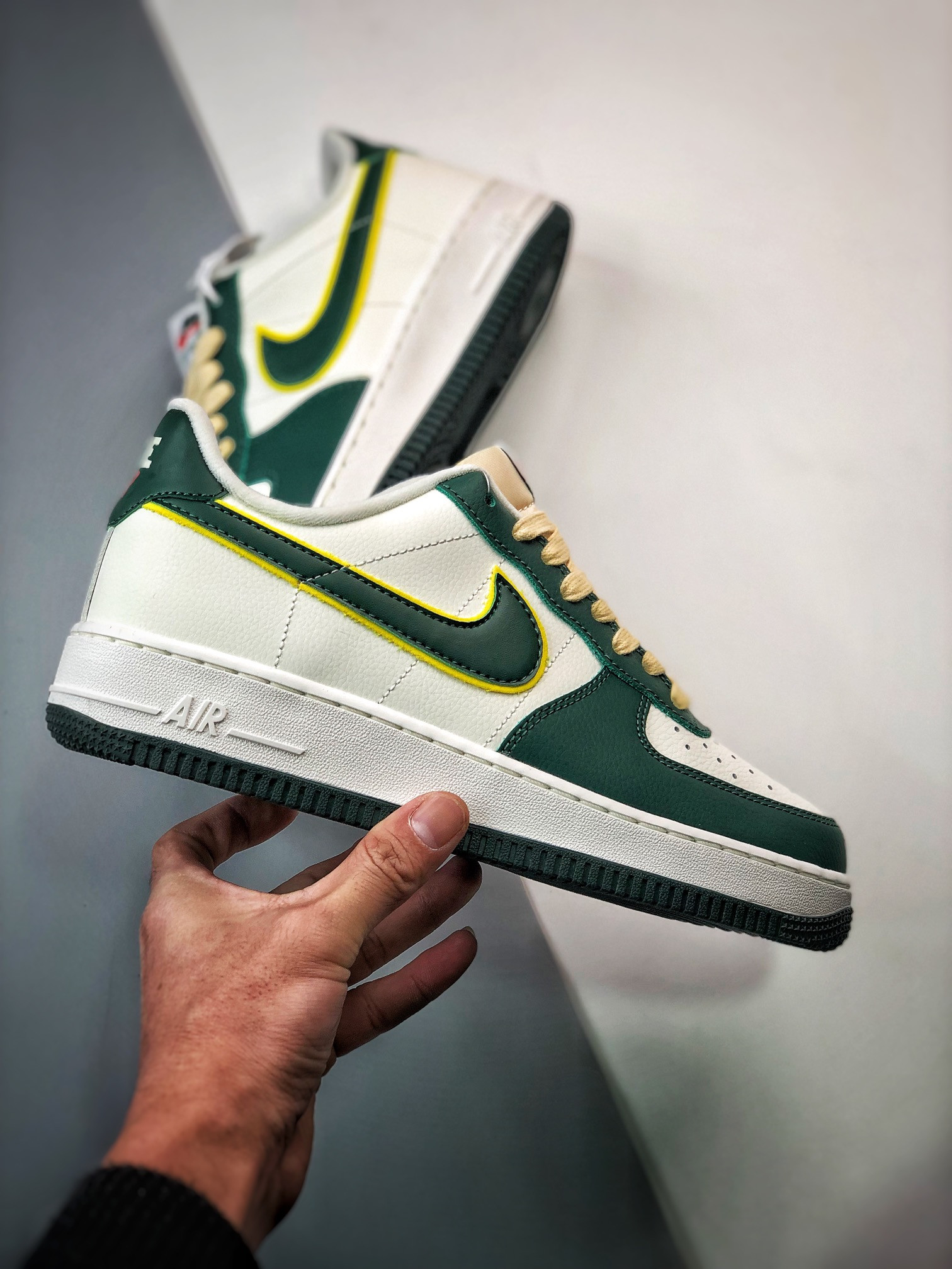 Nike Air Force 1 Low Sail Noble Green-Opti Yellow FD0341-133 For Sale