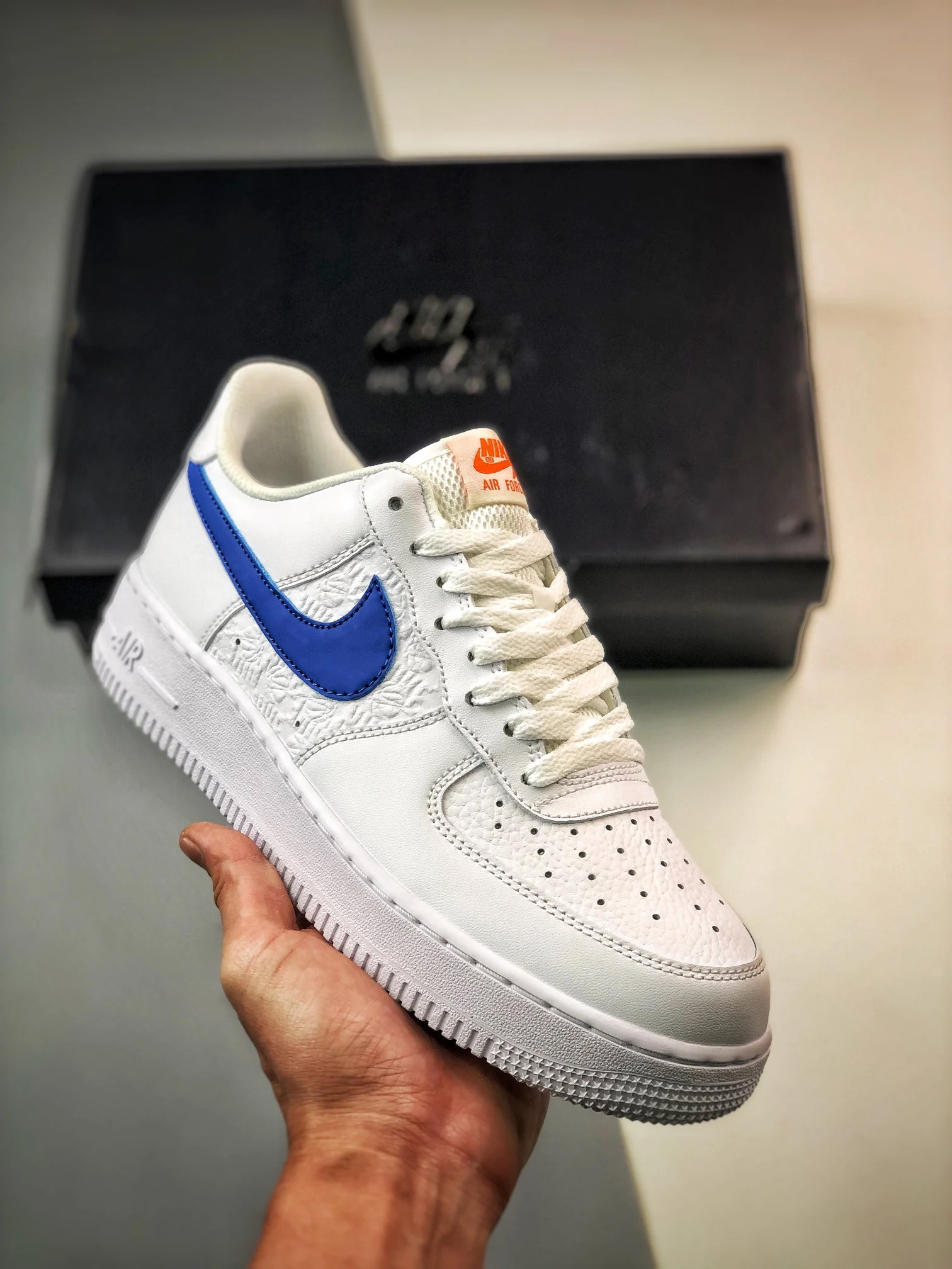 Nike Air Force 1 Low White Picante Red-Game Royal FD0667-100 For Sale