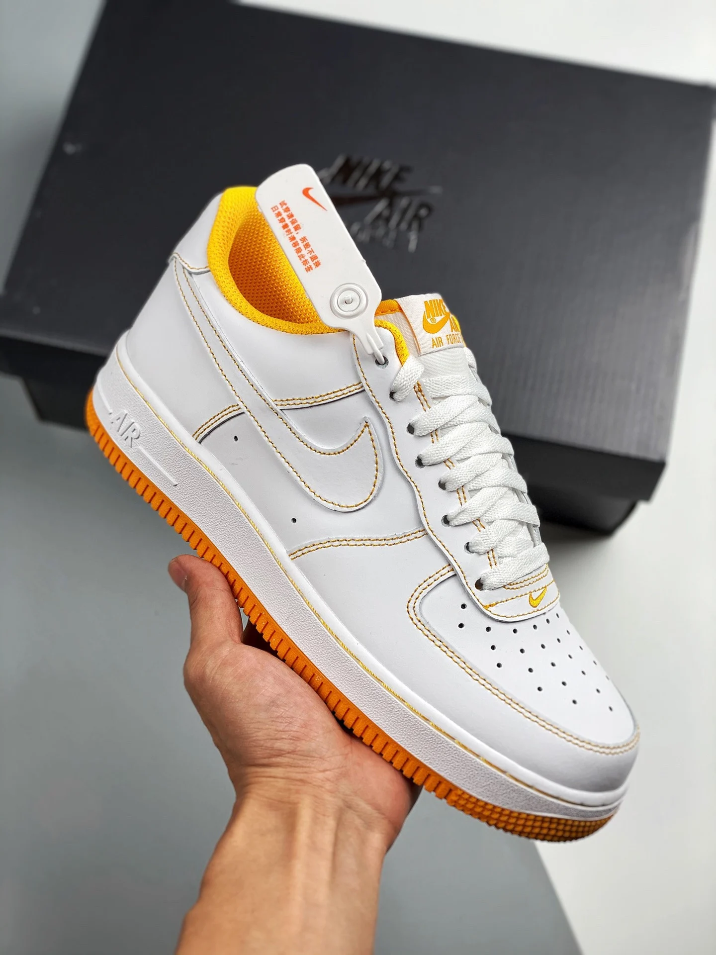 Nike Air Force 1 Low White White-Laser Orange For Sale