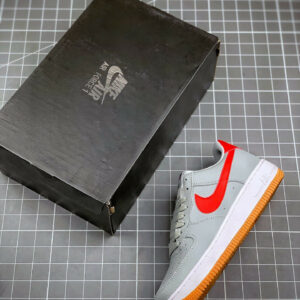 Nike Air Force 1 Low Wolf Grey White Gum Red For Sale