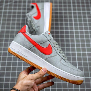 Nike Air Force 1 Low Wolf Grey White Gum Red For Sale