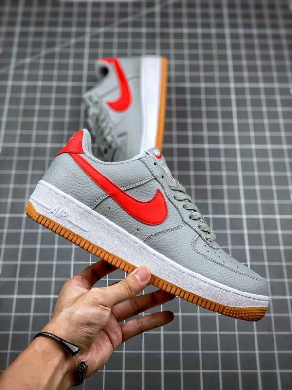 Nike Air Force 1 Low Wolf Grey White Gum Red For Sale