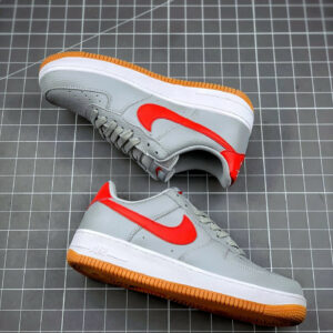 Nike Air Force 1 Low Wolf Grey White Gum Red For Sale