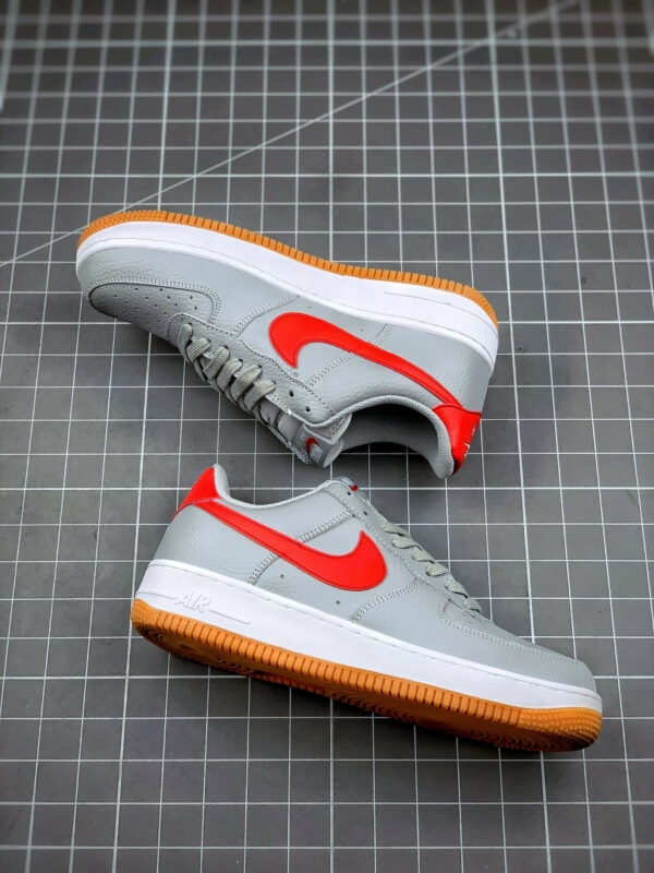 Nike Air Force 1 Low Wolf Grey White Gum Red For Sale