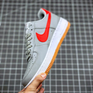 Nike Air Force 1 Low Wolf Grey White Gum Red For Sale