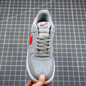 Nike Air Force 1 Low Wolf Grey White Gum Red For Sale