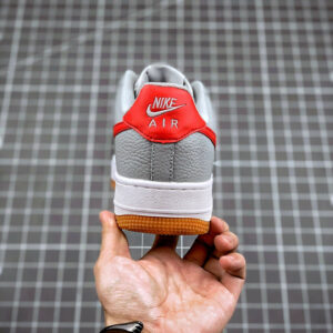 Nike Air Force 1 Low Wolf Grey White Gum Red For Sale