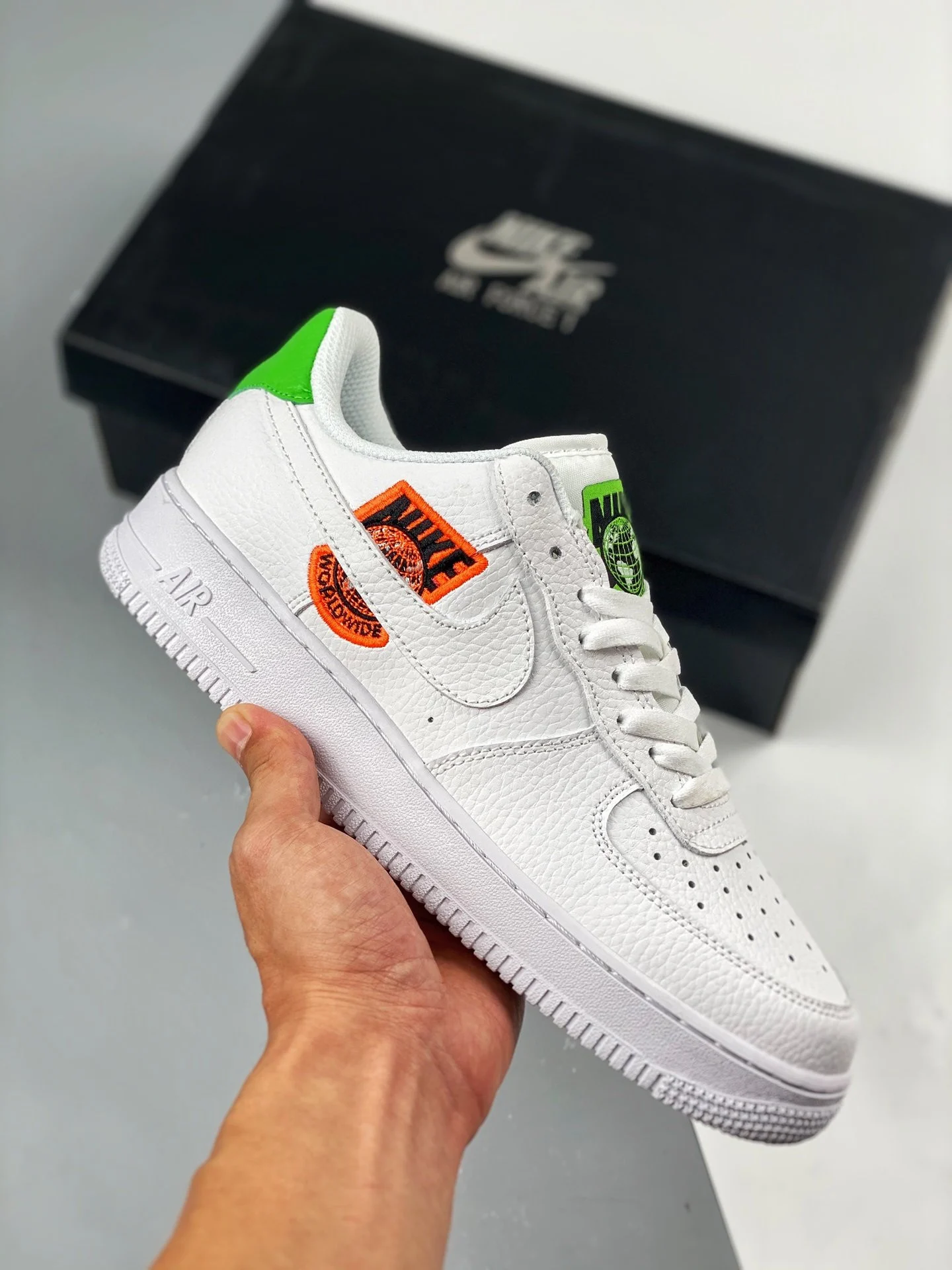 Nike Air Force 1 Low Worldwide White Dark Crimson-Green For Sale