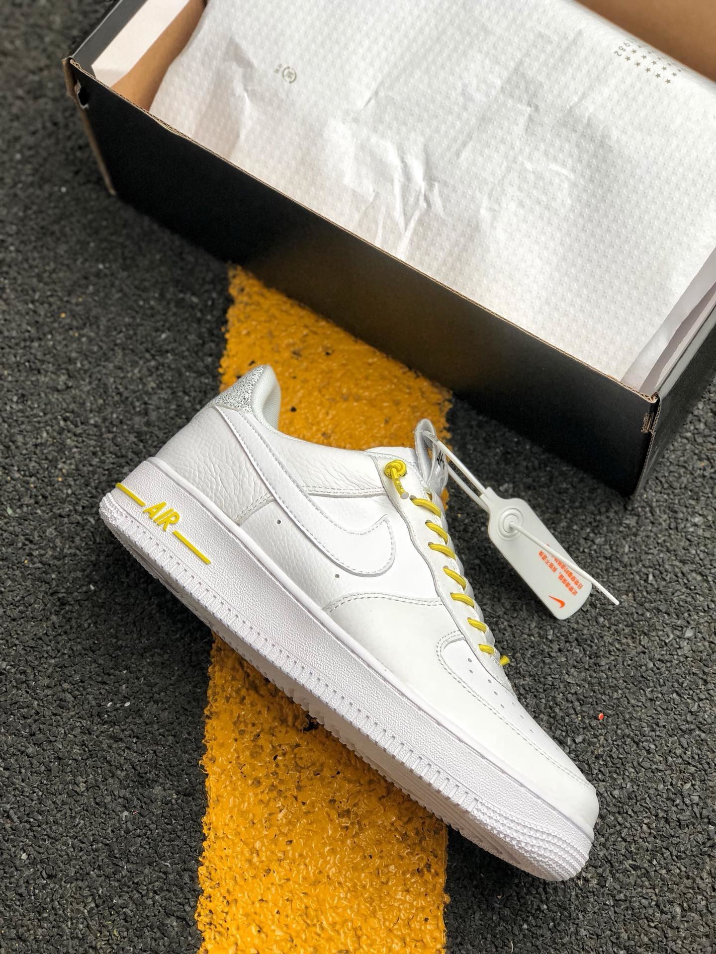 Nike Air Force 1 Lux WMNS White Chrome Yellow For Sale