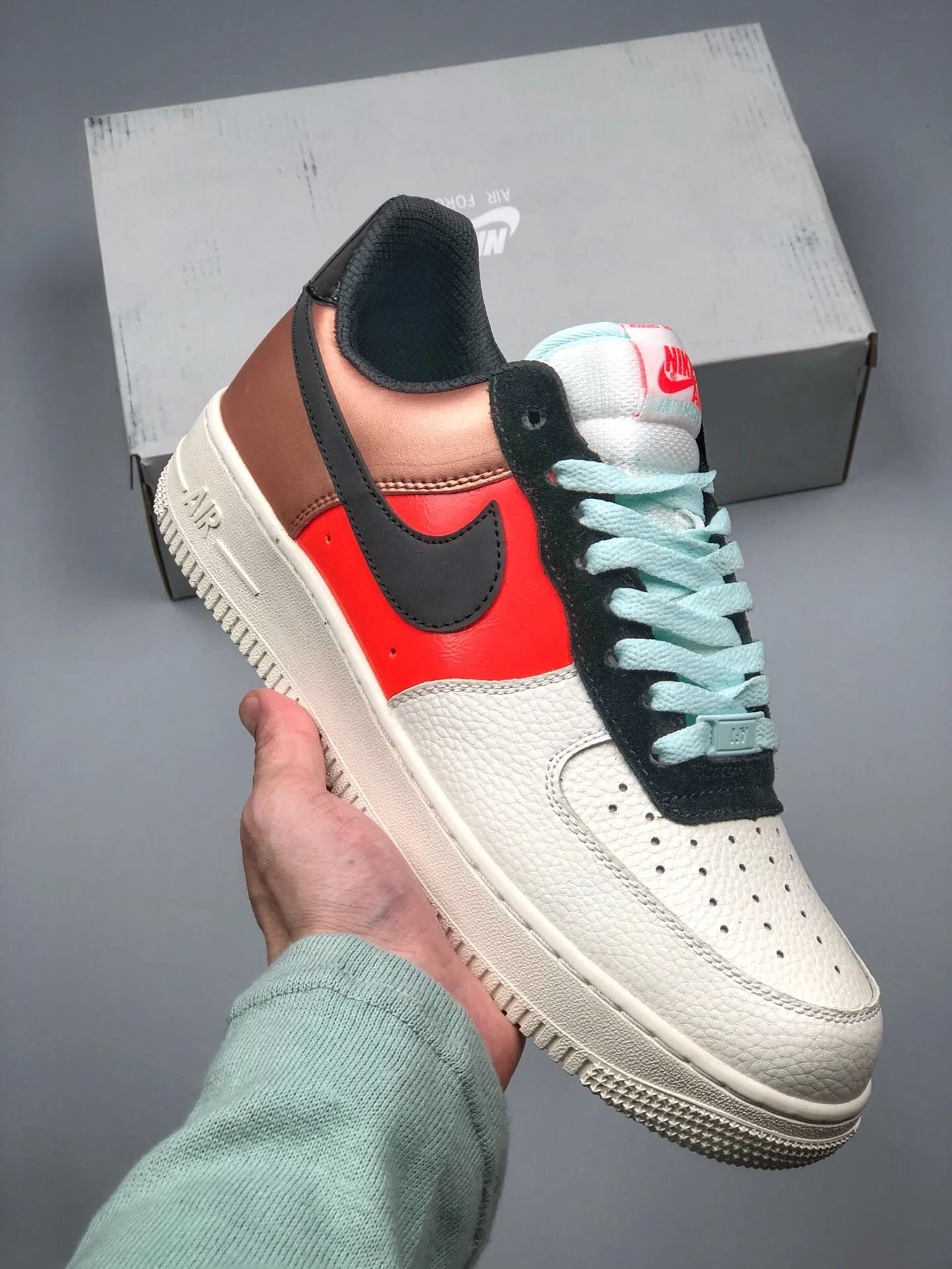 Nike Air Force 1 Metallic Red Bronze Black-Teal Tint For Sale
