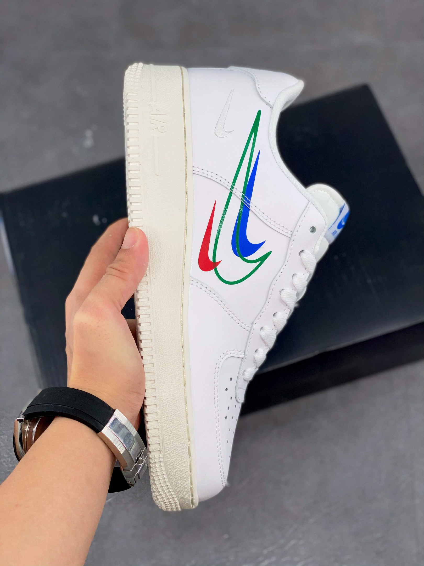 Nike Air Force 1 Multi Swoosh White DM9096-101 For Sale