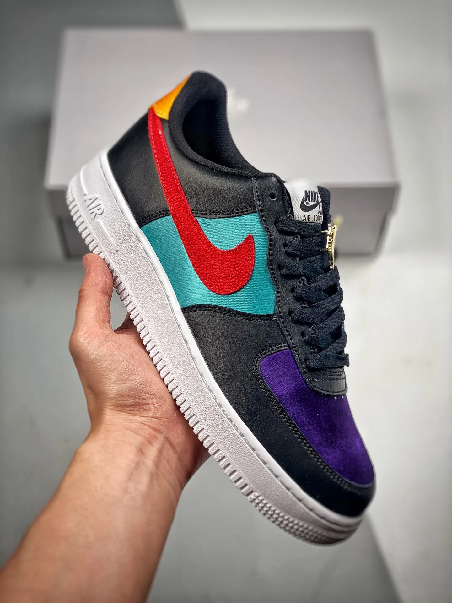 Nike Air Force 1 NBA And WNBA Black Washed Teal Court Purple Gym Red For Sale