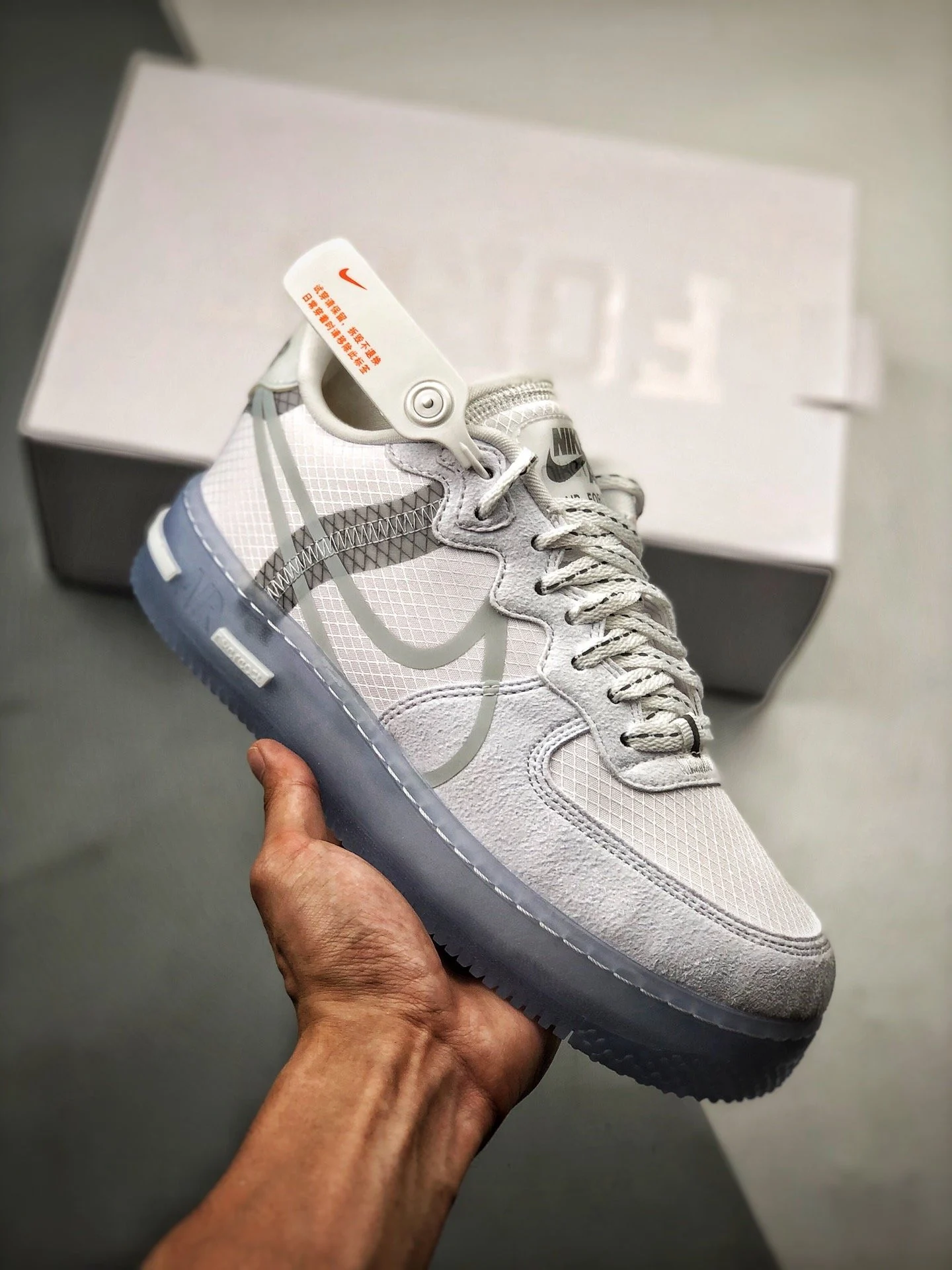 Nike Air Force 1 React White Ice CQ8879-100 For Sale
