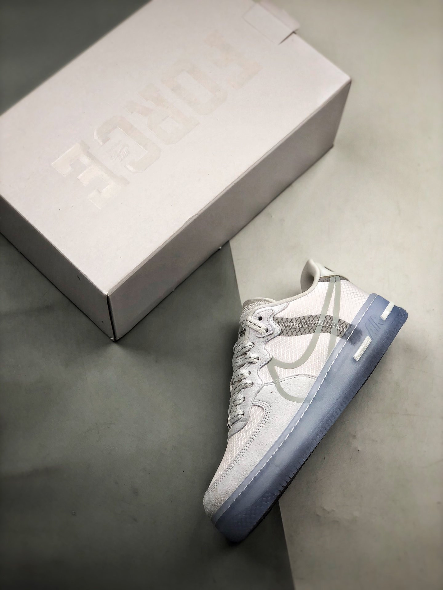 Nike Air Force 1 React White Ice CQ8879-100 For Sale