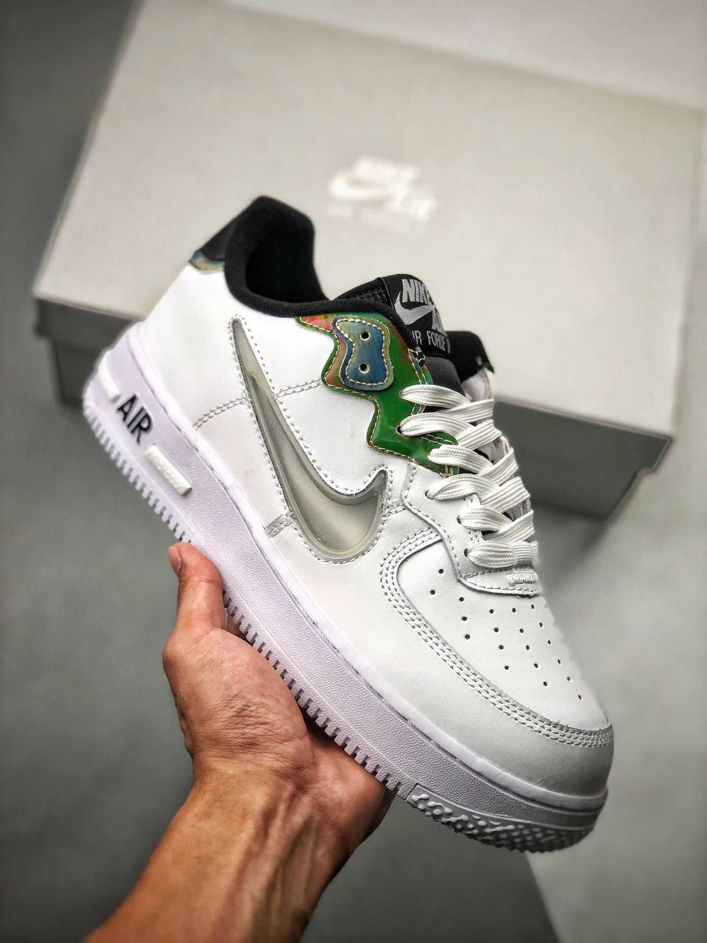 Nike Air Force 1 React White Glow-Black-Multi-Color For Sale