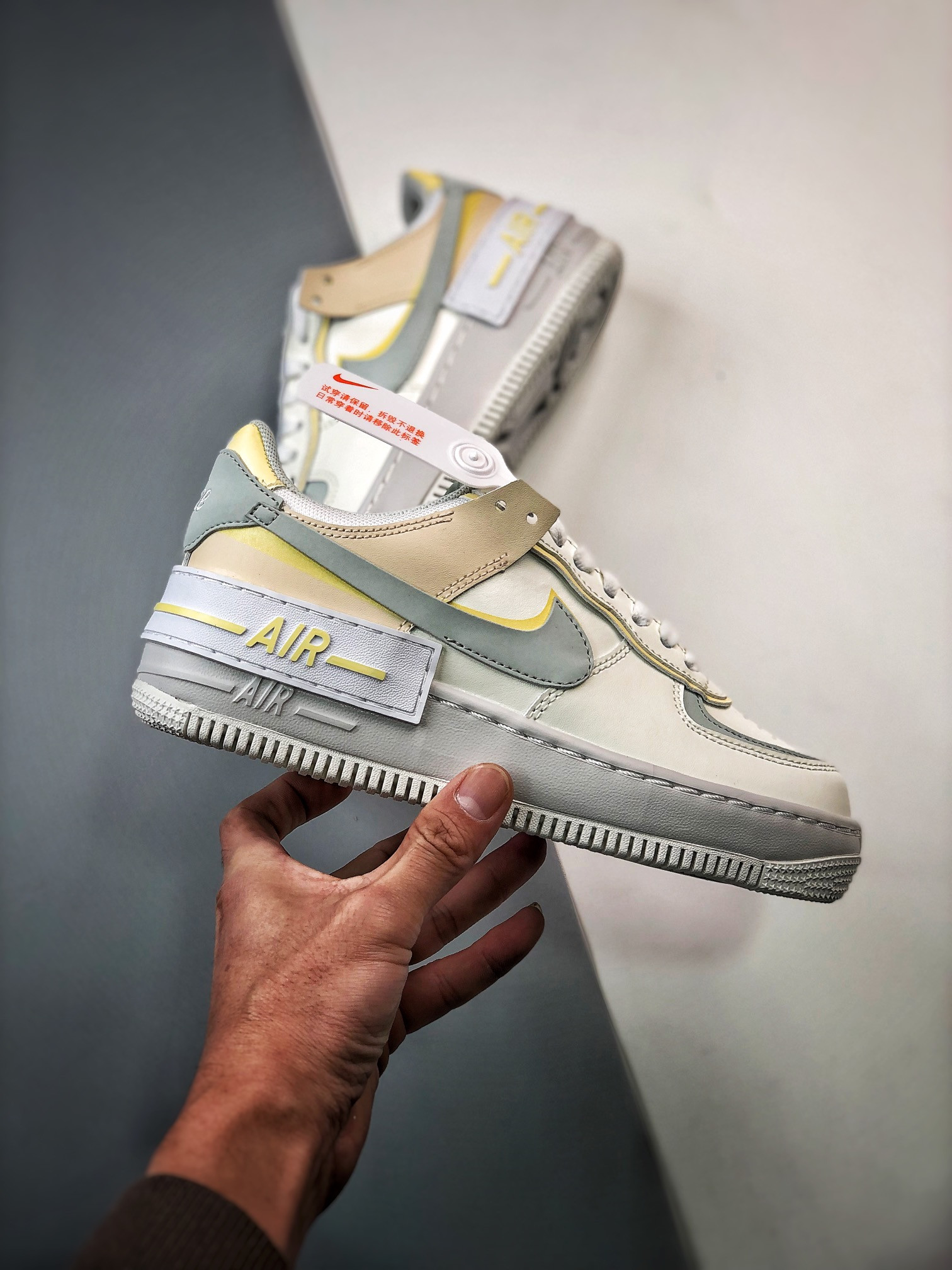 Nike Air Force 1 Shadow Sail Light Silver-Citron Tint DR7883-101 For Sale