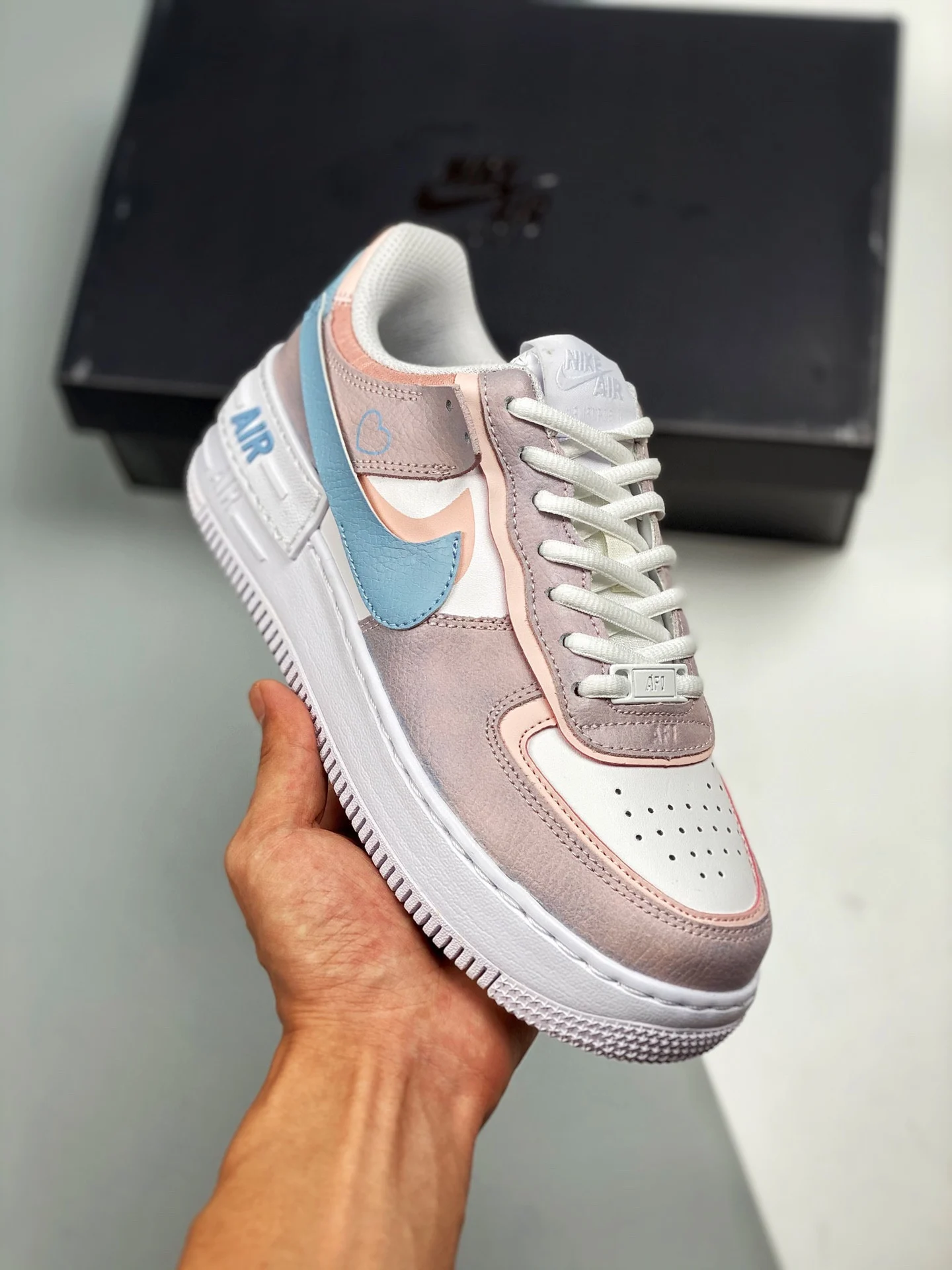 Nike Air Force 1 Shadow White Pink Grey For Sale