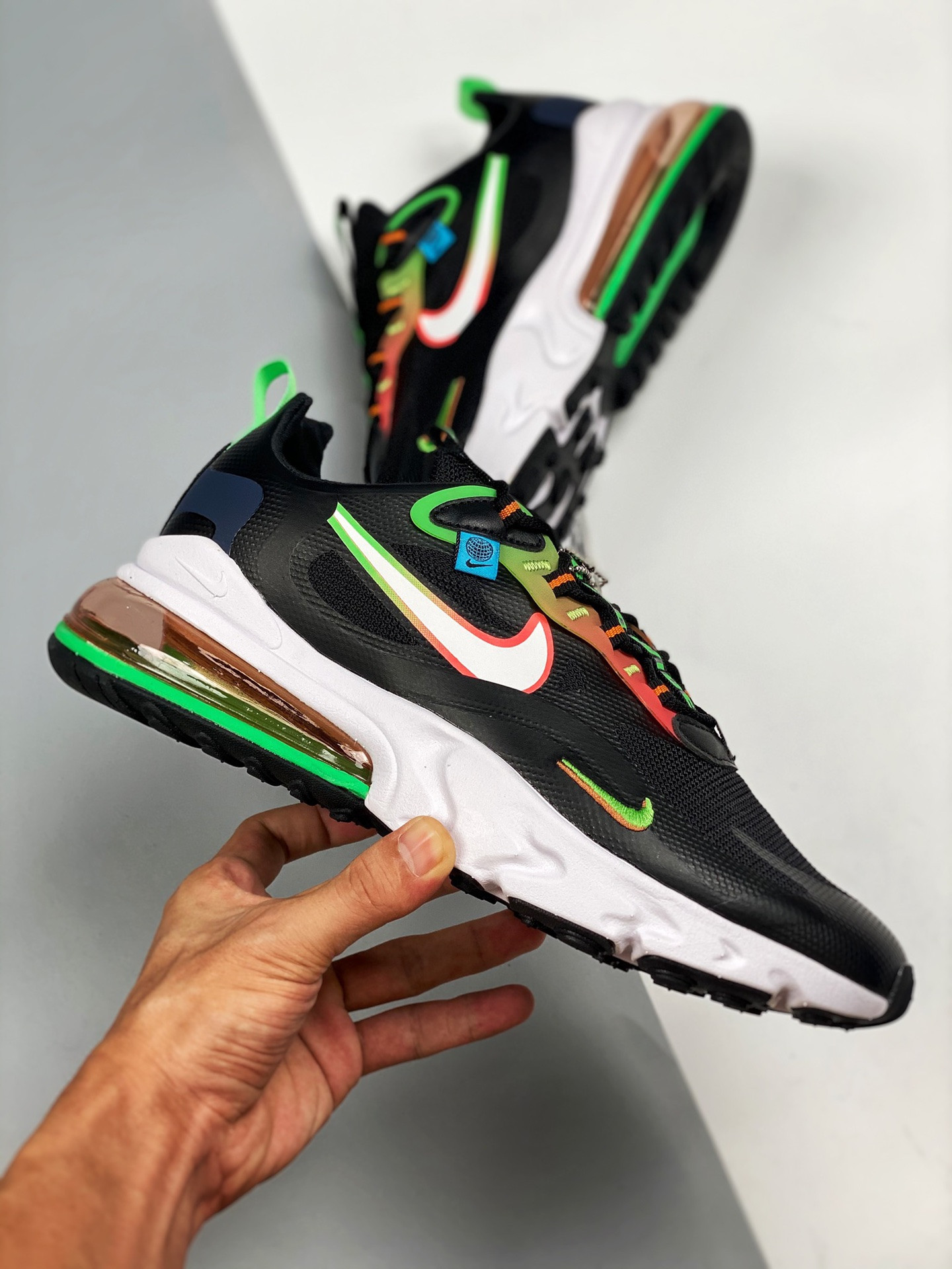 Nike Air Max 270 React Worldwide Black CK6457-001 For Sale