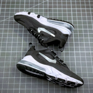 Nike Air Max 270 React Black Metallic SilverWhite For Sale