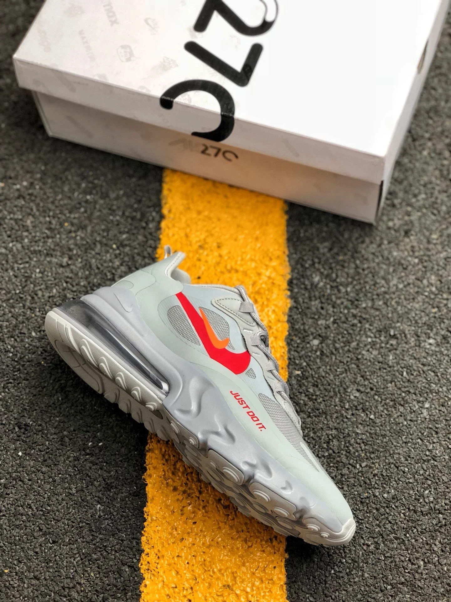 Nike Air Max 270 React Just Do It Grey CT2203-002 For Sale