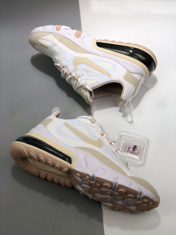 Nike Air Max 270 React White Light Orewood Brown For Sale
