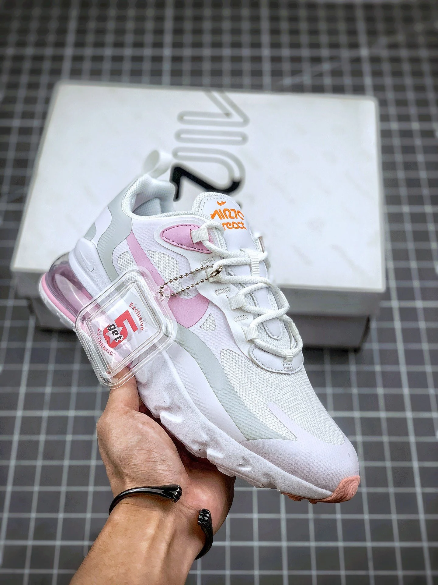 Nike Air Max 270 React White Vast Grey Pink CZ0372-101 For Sale