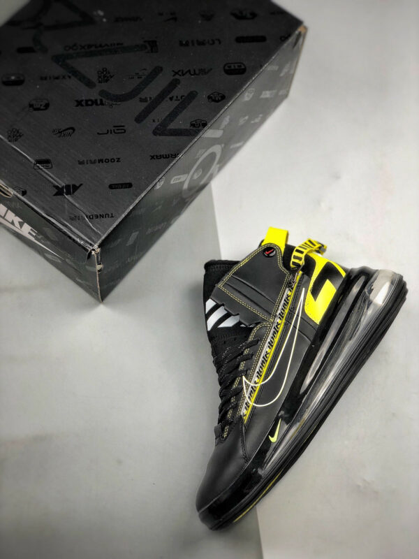 Nike Air Max 720 Saturn Black Dynamic Yellow-University Red For Sale