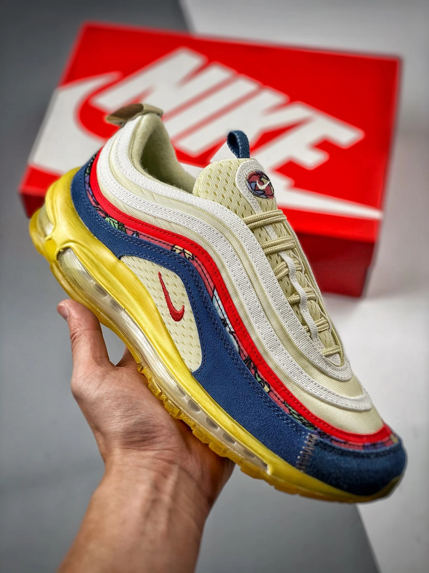 Nike Air Max 97 Coconut Milk Track Red-Fossil DV1486-162 For Sale