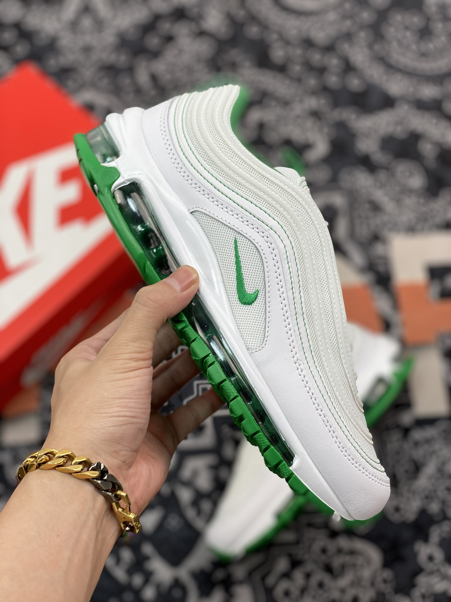 Nike Air Max 97 White Pine Green For Sale