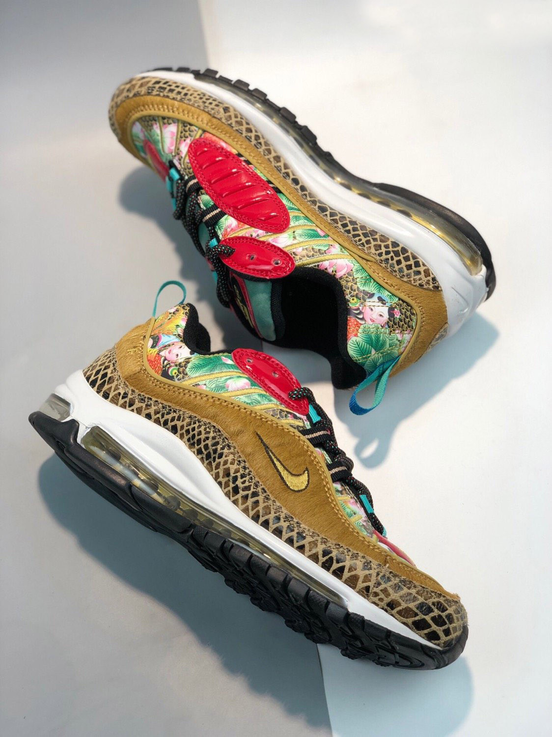 Nike Air Max 98 CNY Multi-Color Metallic Gold-University Red