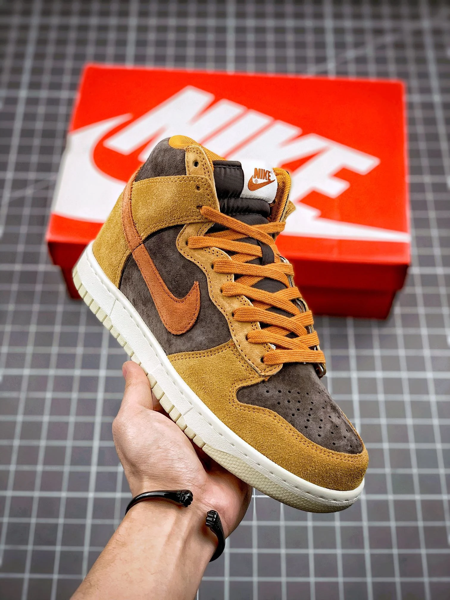 Nike Dunk High Velvet Brown Dark Russet-Dark Curry-Sail For Sale