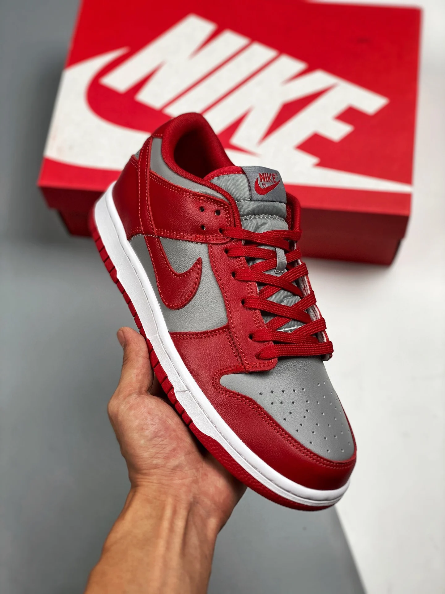 Nike Dunk Low UNLV Soft Grey University Red-White For Sale