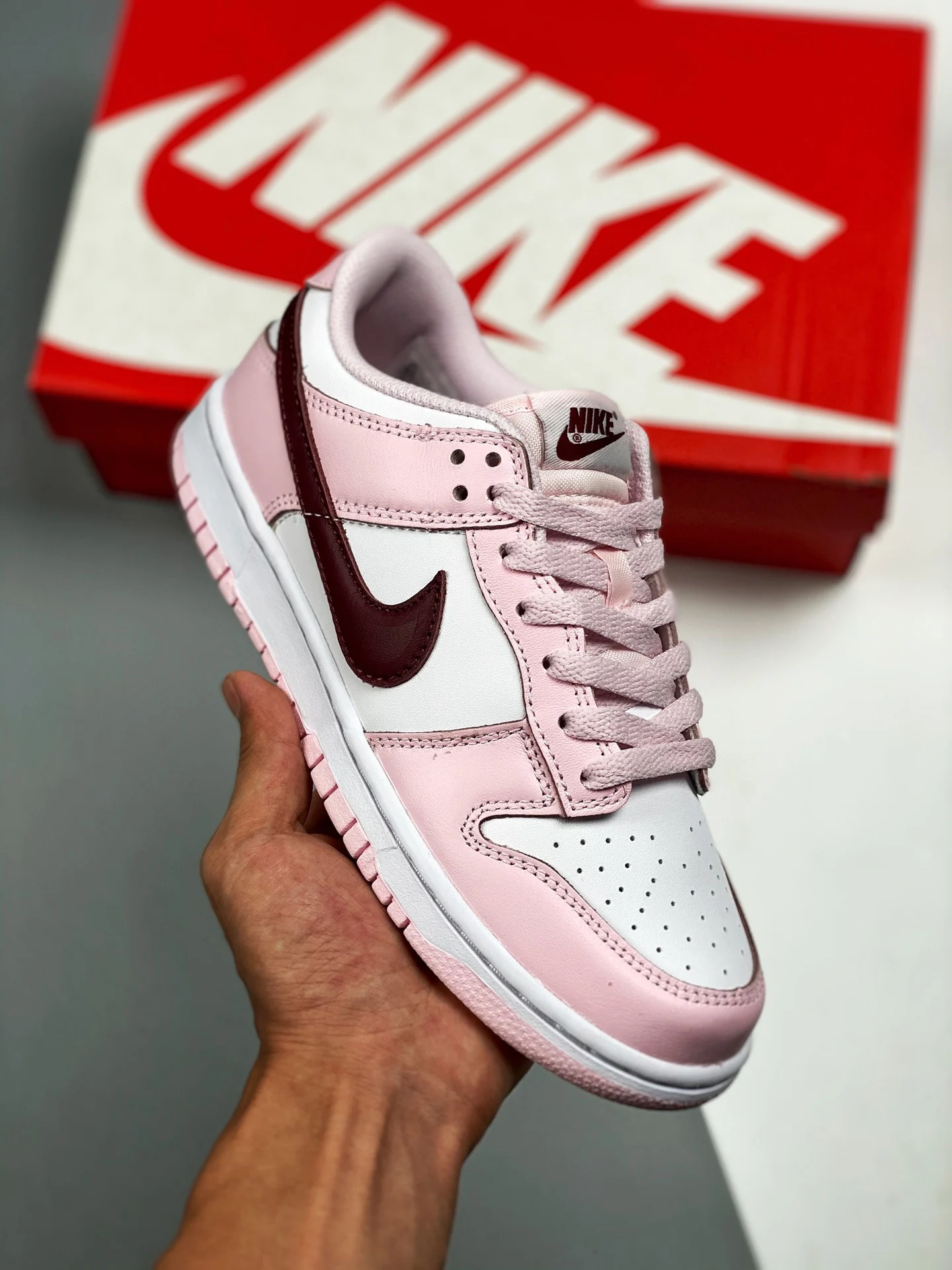 Nike Dunk Low GS Valentines Day White Pink CW1590-601 For Sale