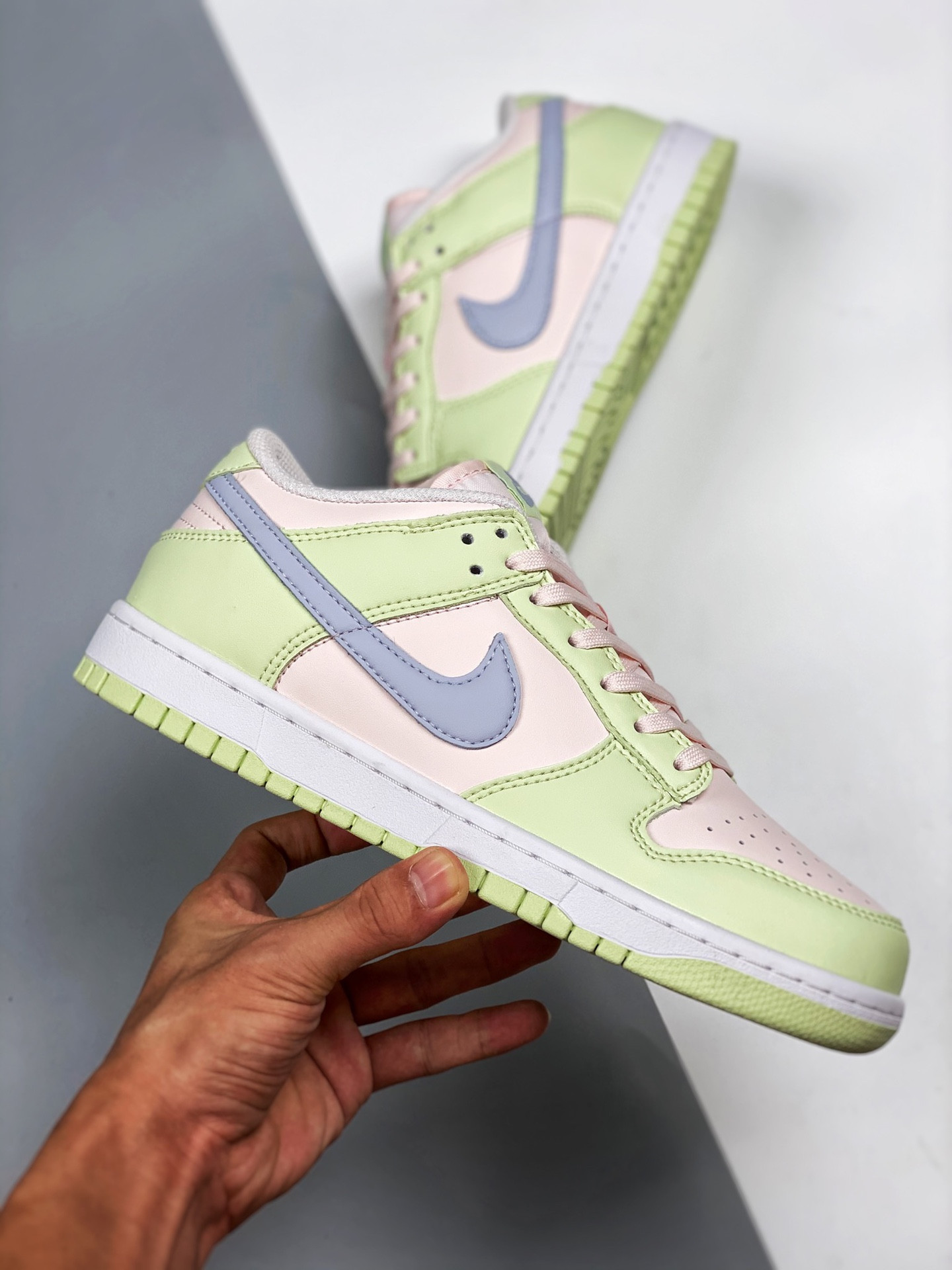 Nike Dunk Low Light Soft Pink Ghost-Lime Ice-White For Sale