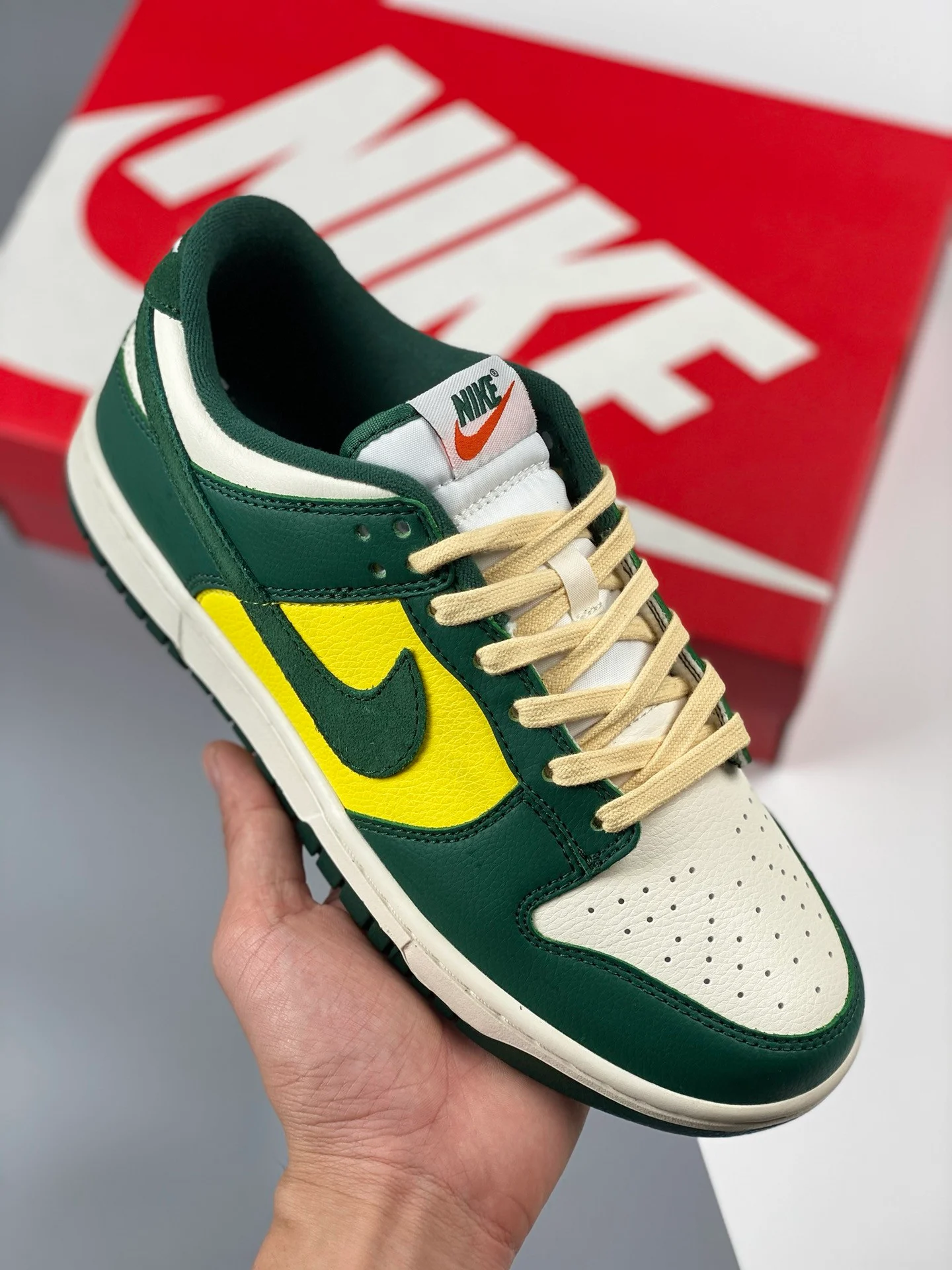 Nike Dunk Low Sail Noble Green-Yellow FD0350-133 For Sale