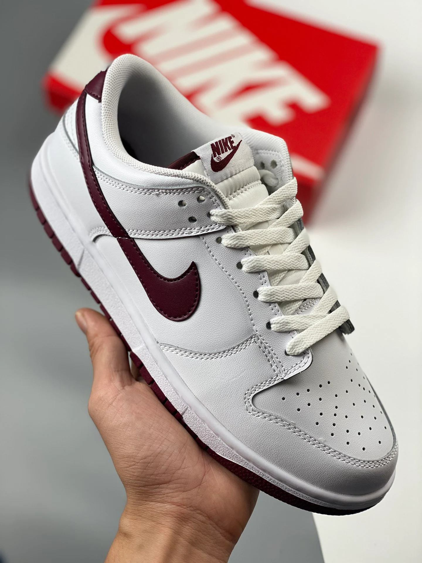 Nike Dunk Low White Night Maroon DV0831-102 For Sale