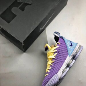 Nike LeBron 16 Heritage Atomic Violet Bicycle Yellow-Half Blue For Sale