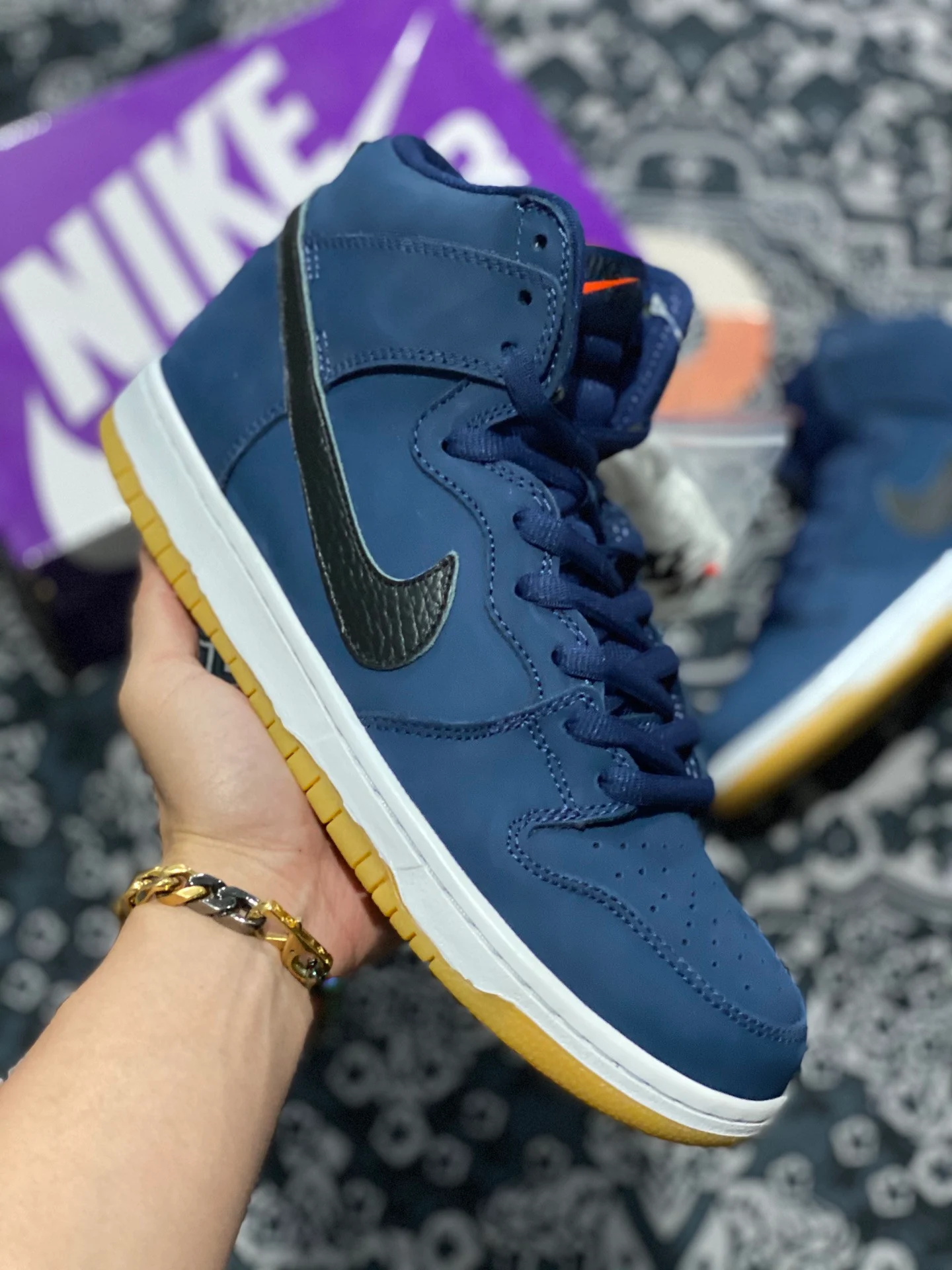 Nike SB Dunk High Pro ISO Midnight Navy For Sale