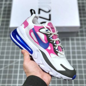 Nike WMNS Air Max 270 React White Cosmic Fuchsia Black Hyper Blue For Sale