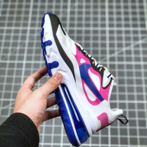 Nike WMNS Air Max 270 React White Cosmic Fuchsia Black Hyper Blue For Sale