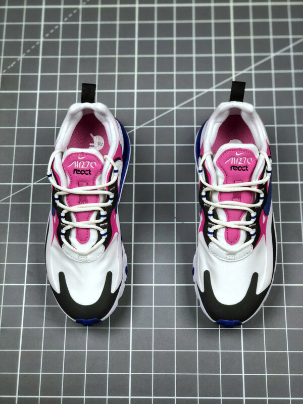 Nike WMNS Air Max 270 React White Cosmic Fuchsia Black Hyper Blue For Sale