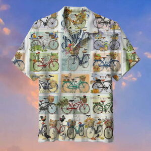 Nostalgic Bicycle Hawaiian Shirt Beach Outfit Summer