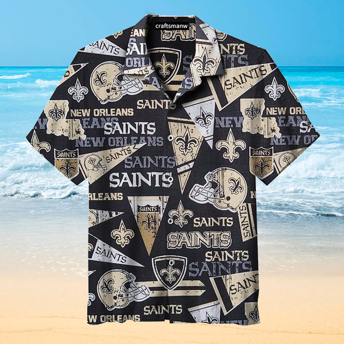 Orleans Saints Hawaiian Shirt Summer Outfit Beach