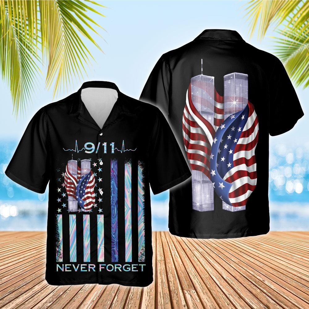 Patriot Day 9/11 Never Forget Hawaiian Shirt