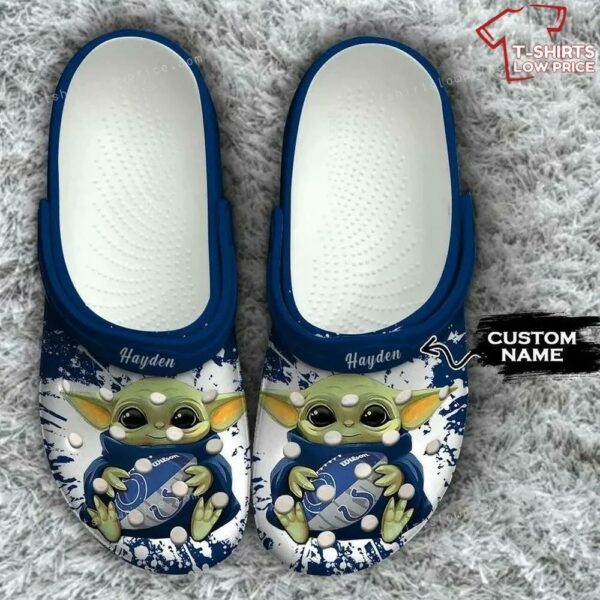 Baby Yoda Indianapolis Colts Nfl Crocs Shoes SV