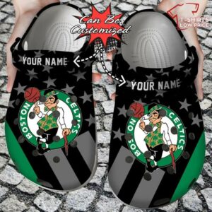 Boston Celtics Star Flag Crocs Shoes JB