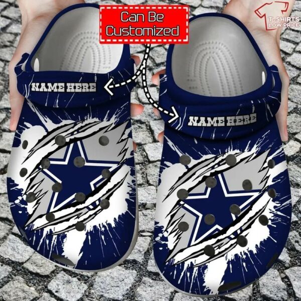Dallas Cowboys Football Team Crocs Shoes QV