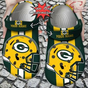 Green Bay Packers Team Helmets Crocs Shoes JM